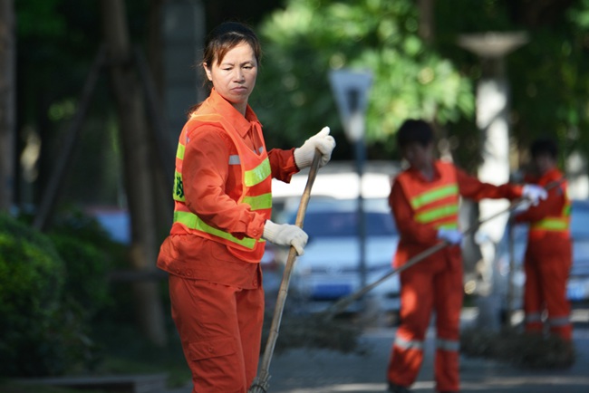 廈門城建市政建設(shè)管理有限公司環(huán)衛(wèi)組長蔡月英 